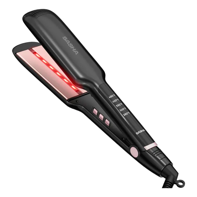Plancha Para Cabello Profesional SASHA Infrared 480f De Pelo Color Negro 127V