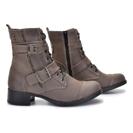 Bota Coturno Feminina Silva&silva Cano Médio Couro Original