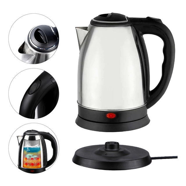 Chaleira Elétrica De Inox Jarra 1.8l 1100w Desligamento Auto Chaleira Elétrica De Inox Jarra 1.8l 1100w Desligamento Auto