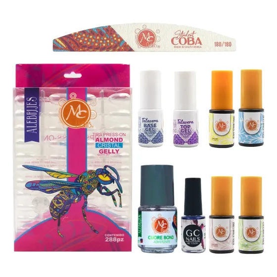 Kit Básico Para Uñas Tips Press On , Soft Gel , Mc Nails