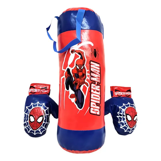 Bolsa De Boxeo Sebigus Con Guantes Infantil Spiderman Color Rojo