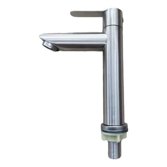 Griferia De Lujo Agua Fria Lavamanos 19cm Acero Satinado