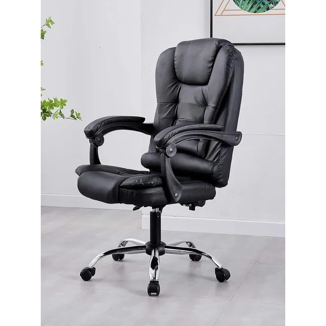 Silla  Ejecutiva De Escritorio Tapizado De Cuero Sintético
