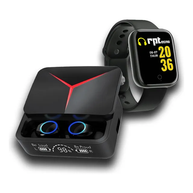 Combo Auricular Bluetooth F10 Plus Y Smartwatch D20