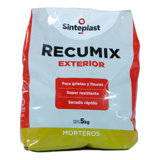 Recumix 5 Kg Exterior Para Grietas Y Fisuras