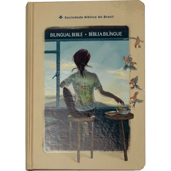 Biblia Sagrada Bilingue Portugues E Ingles Ntlh Edição Para Jovens Capa Dura Com Ilustrações