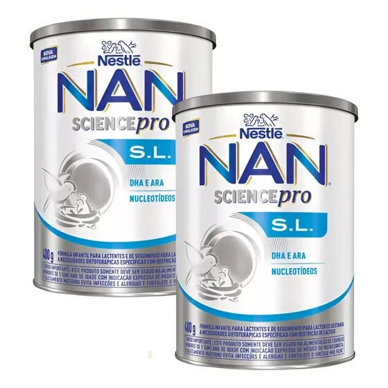Leite Fórmula Infantil Nestle Nan 400g S.l C/2un Kit