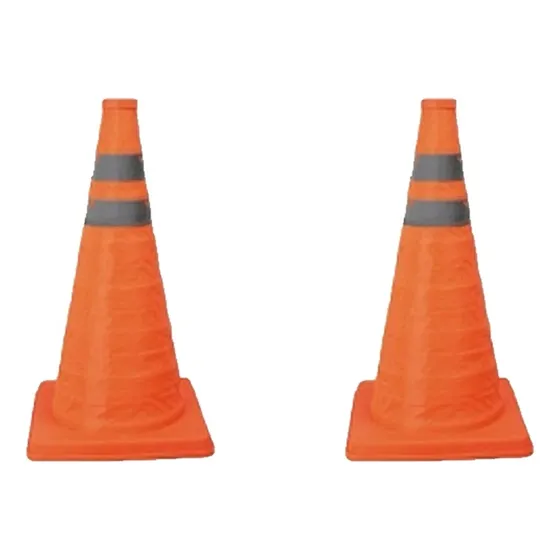 2 Cones De Segurança Refletivos Dobráveis Multiuso, 30 Cm