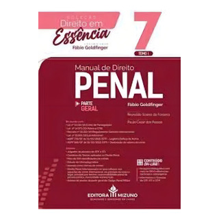 Manual De Direito Penal Parte Geral Tomo I Editora Mizuno Capa Mole Manual De Direito Penal Parte Geral Tomo I Editora Mizuno Capa Mole