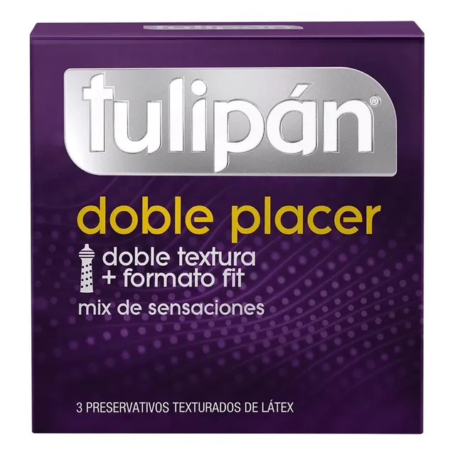 Preservativos Doble Placer Con Textura Tulipan X3 Unidades