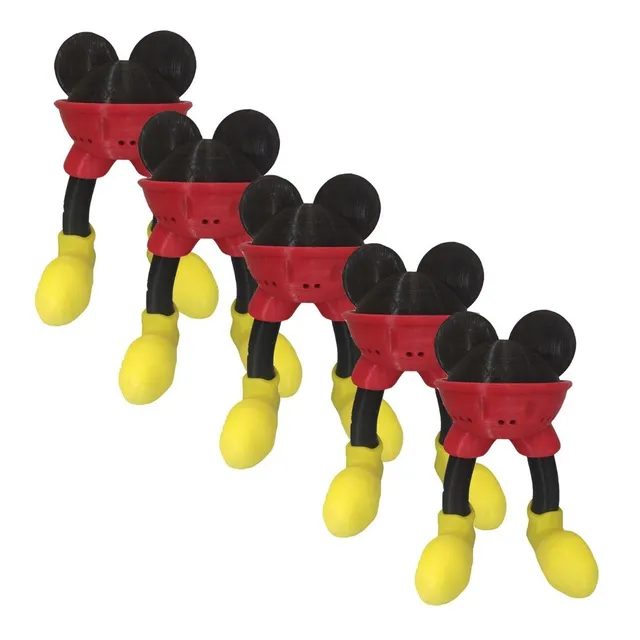 Mickey De Escritorio Para Alexa, Mxmkd-005, 5 Pzs, 22x23x15c Color Rojo/negro