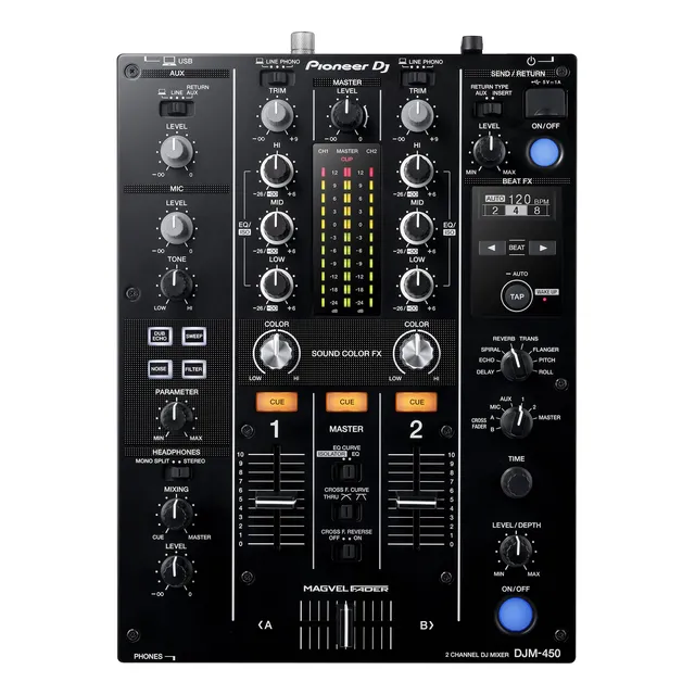 Mezclador De Dj Pioneer Dj Djm-450 De 2 Canales Con Interfaz