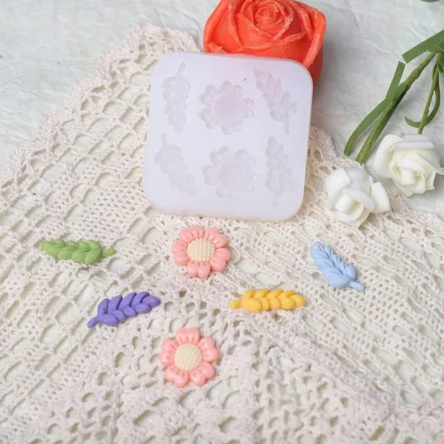 Molde De Silicon Flores Resina Fondant Velas Jabones 