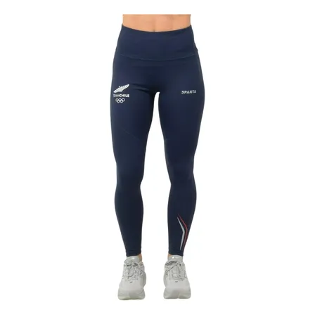 Calza Larga Running Mujer Sparta Team Chile Azul