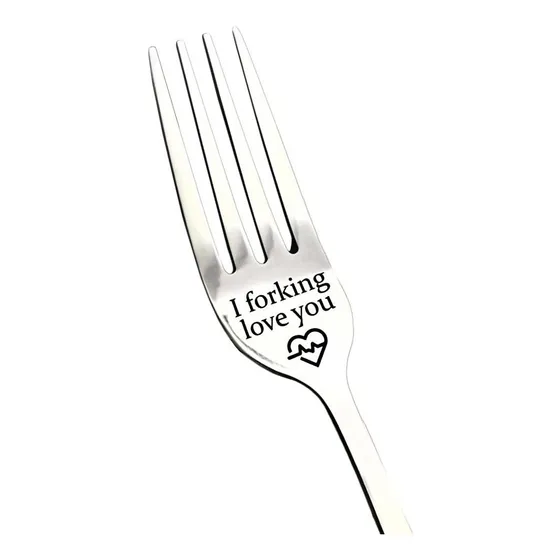 I Forking Love You Tenedor Para Cena Grabado Divertido 8