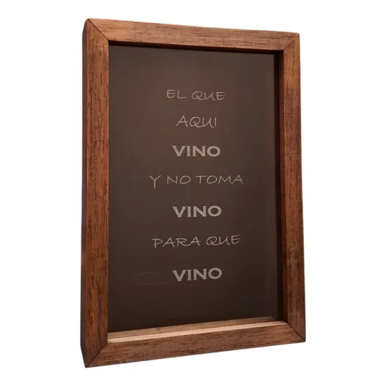 Cuadro Porta Corchos De Vinos Y Champagne 30 X 20 X 6 Cm Rustic Rustic