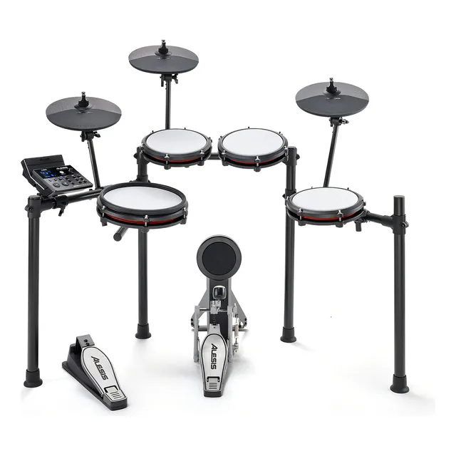 Batería electrónica Alesis Nitro Max Kit, 8 unidades, Bluetooth, color negro