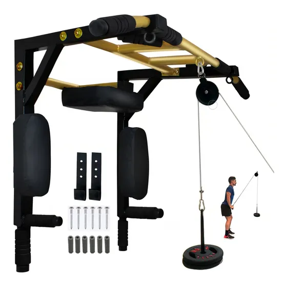 Barra Multifuncional Premium 30 En 1 + Sistema De Poleas