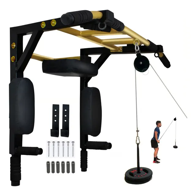 Barra Multifuncional Premium 30 En 1 + Sistema De Poleas