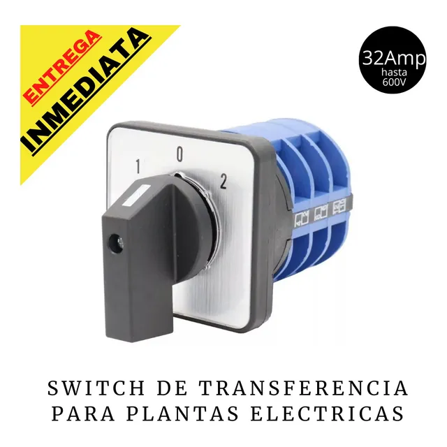 Switch De Transferencia Eléctrica 32 Amp 600v Planta Generad