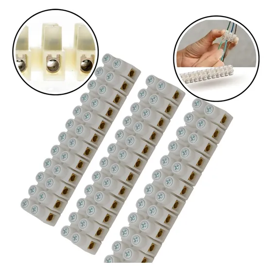 Conector Tipo Sindal Com 12 Bornes De 2,5mm A 4mm - 3 Barras