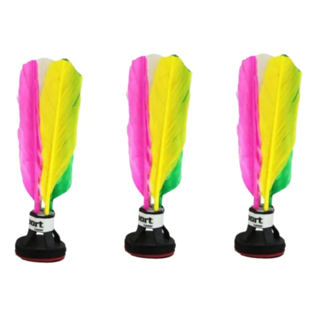 3 Peteca Profissional Colorida Brincadeira Esporte Diversão