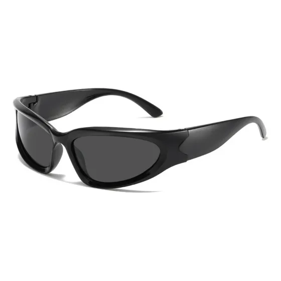 Gafas Lentes De Sol Color Negro Y2k Futurista Kylie Jenner