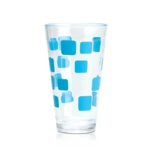 Vaso Acrilico Checkers Azul Largo Saba 600ml