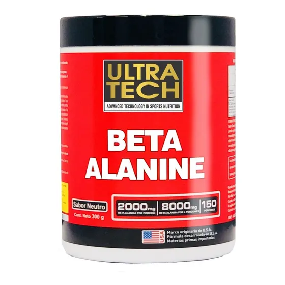 Beta Alanina Aminoácido X 300 Grs Pura 100 % Ultra Tech Sabor Neutro
