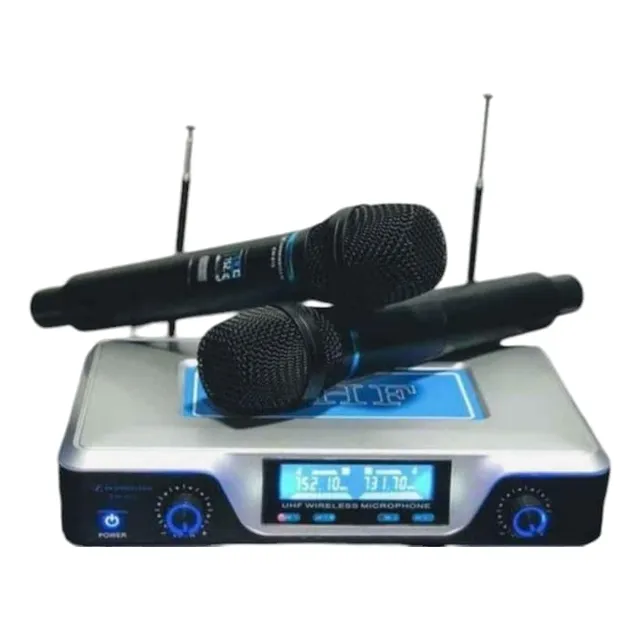 Microfono Inalámbrico Uhf Pro Doble Largo Alcance
