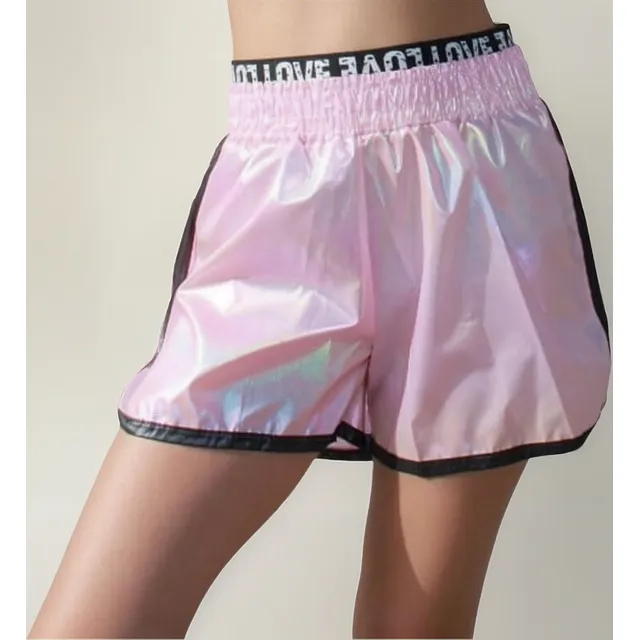 Short Brilloso Tornasolado Ideal Baile Estilo Urbano Teens