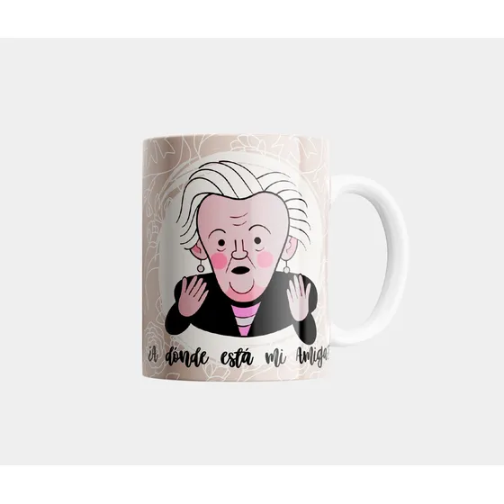 Taza Dia Del Amigo Esperando La Carroza, Dónde Está Mi Amiga