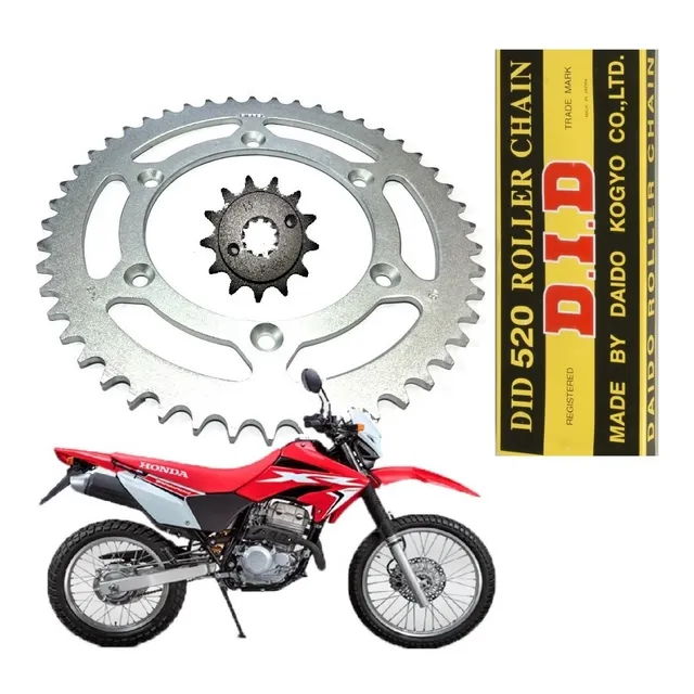 Kit Transmision Tornado Enduro Cadena Did Dorada 13 / 48 Fas