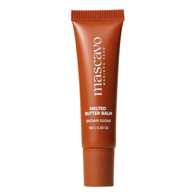 Bisnaga de hidratante labial Mascavo Melted Butter Lip Balm na cor Brown Sugar com 10g
