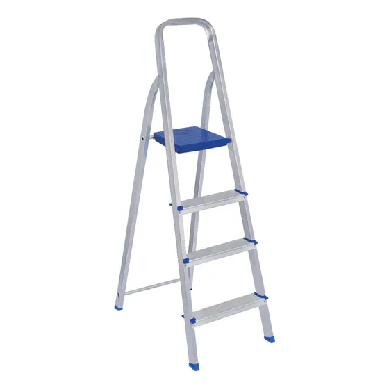 Escalera de aluminio Plegable tijera Mor 5102 120 kg 4 Escalones