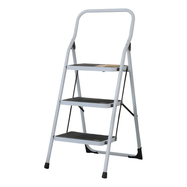 Escalera 3 Pasos Metálica Antideslizante Pesada 150 Kg