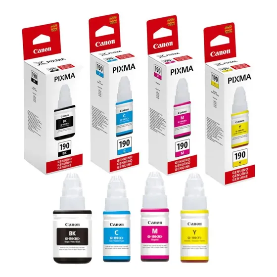 Tinta Canon Original Gi-190 Kit Colores
