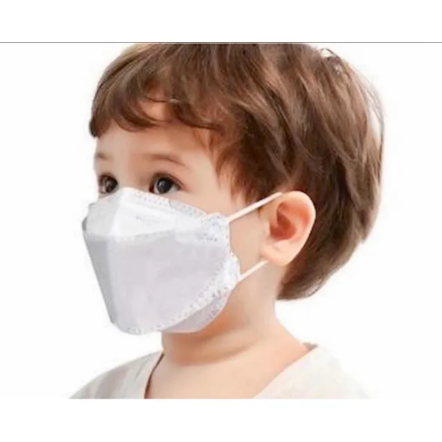 Tapabocas Kn95 Kf94 Niños Color Blanco Importado Invima Exce