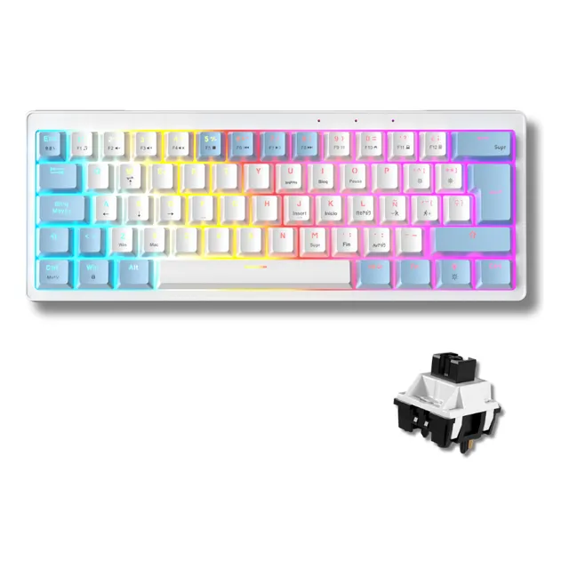 Teclado Mecánico 60% Gamer Español Con Ñ Ag61 Calidad Precio