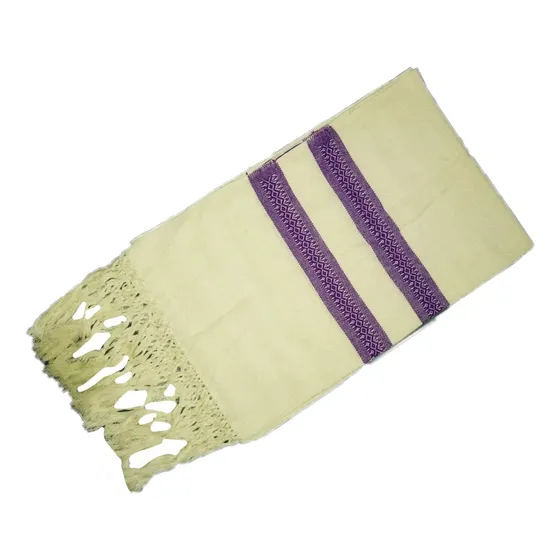 Rebozo De Algodon Con Figura Artesanal Y Franja Calidad