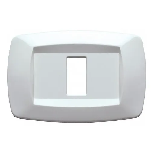 Tapa Placa Pvc 1h Para Taco Modi Master Md101 Blanca 