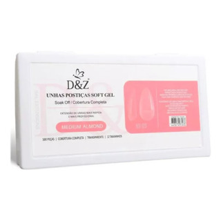 Unhas Postiças Soft Gel Almond Medium C/ 500un. - D&z Unhas Postiças Soft Gel Almond Medium C/ 500un. - D&z