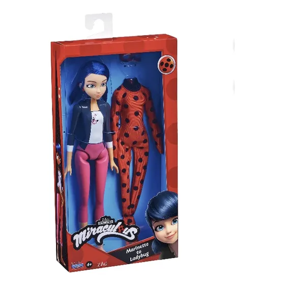 Muñeca Ladybug Miraculous Marinette Con Accesorios 27 Cm