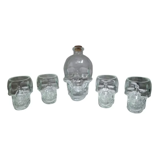 Whiskera Calavera Licorera Craneo 750+ 4 Vasos Regalo Hombre