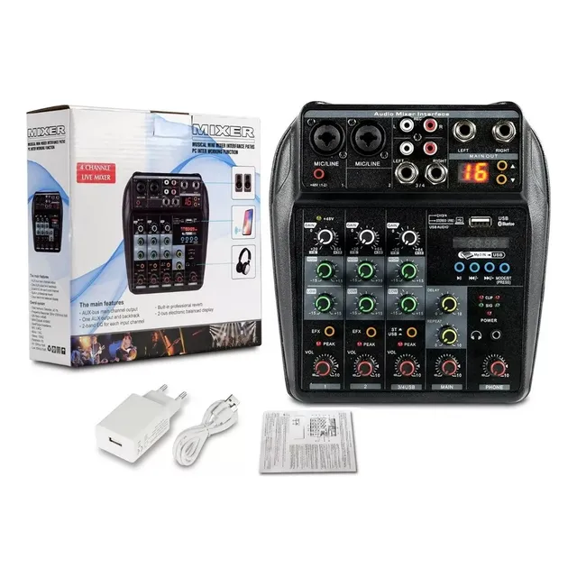 Mezclador De Audio V3, Consola Mezcladora De 4 Canales