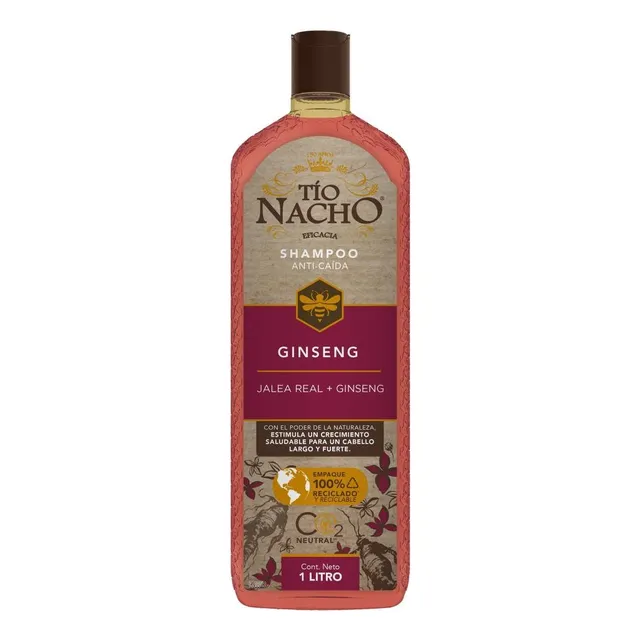 Shampoo Tío Nacho Ginseng Con Jalea Real 1 L