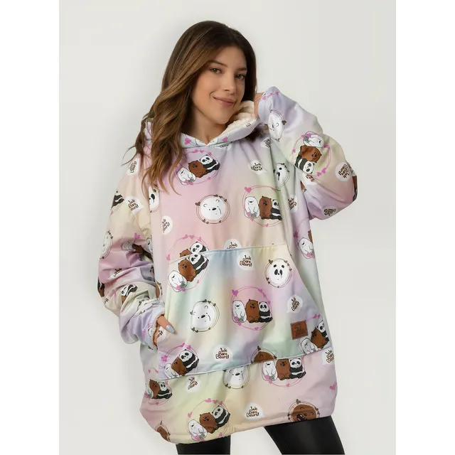 Buzo Yeti Ovejero Térmico Capota Con Bolsillo Canguro Dama