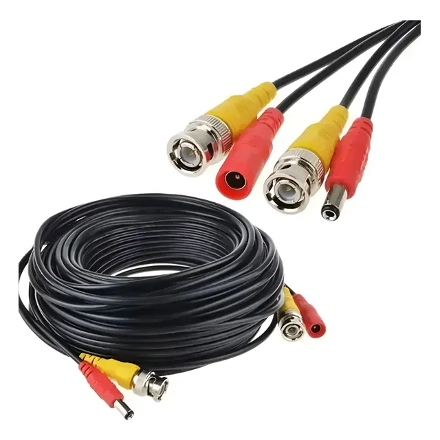 Cable Video Bnc Alimentación Dc Dvr Para Cámara 10 Mts