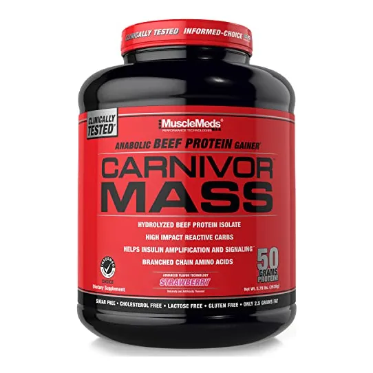 Protein Gainer Musclemeds Carnivor Mass, Carne De Res Anaból
