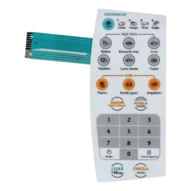 Membrana Teclado Compatível Microondas Electrolux Mef28  